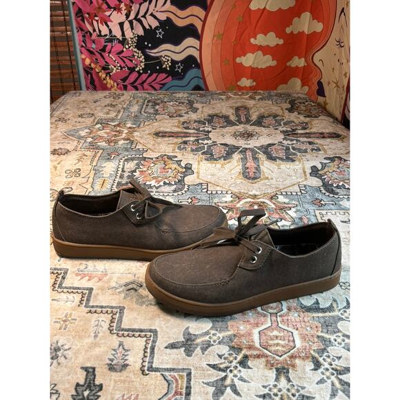 LL Bean Men's Canvas Slip On Shoes Outdoor Camping Moccasins Brown Size 8.5 - Picture 6 of 9